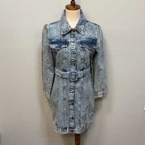 NWT Highway Jeans acid wash denim jean dress women’s sz M